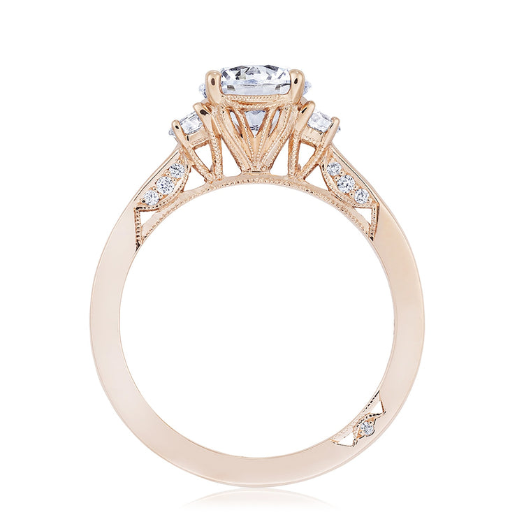 Round 3-Stone Engagement Ring