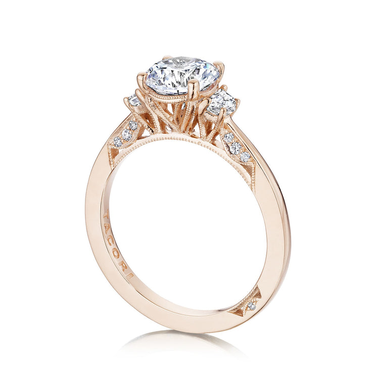 Round 3-Stone Engagement Ring