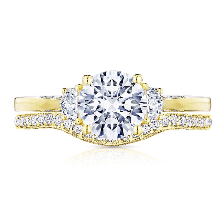Round 3-Stone Engagement Ring