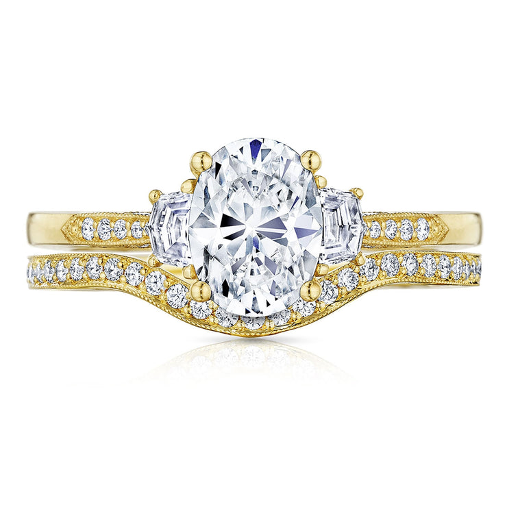 Oval 3-Stone Engagement Ring