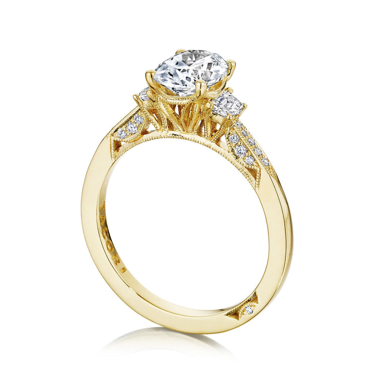 Oval 3-Stone Engagement Ring