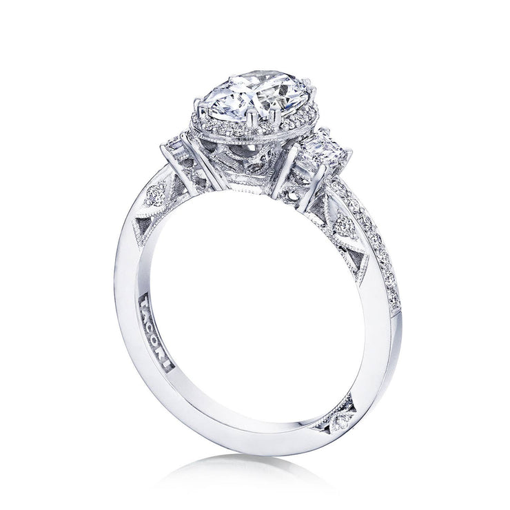 Oval 3-Stone Engagement Ring