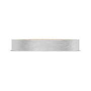 Classic Two-Tone Flat Wedding Band in Brushed Finish