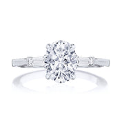 Oval 3-Stone Engagement Ring