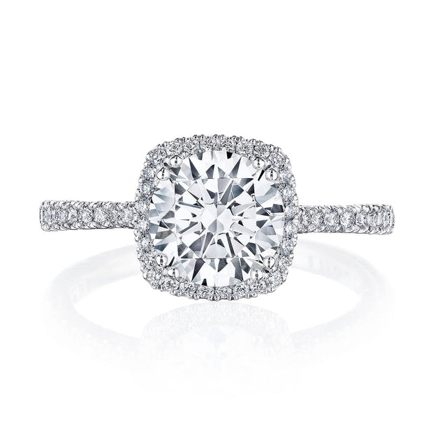 Round with Cushion Bloom Engagement Ring