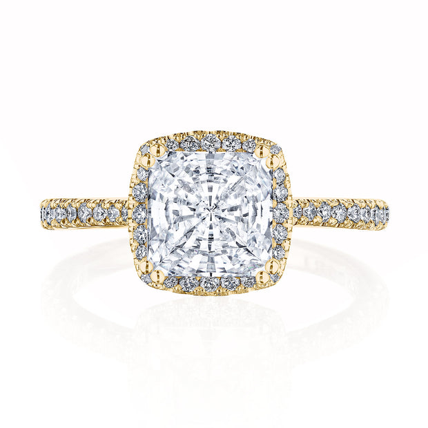 Princess with Cushion Bloom Engagement Ring