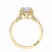 Princess with Cushion Bloom Engagement Ring