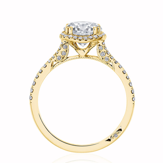 Princess with Cushion Bloom Engagement Ring