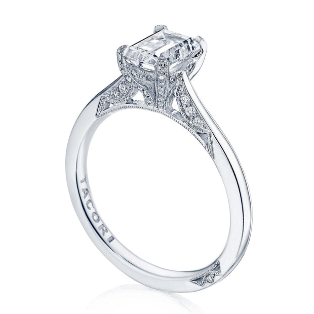 Emerald Solitaire Engagement Ring