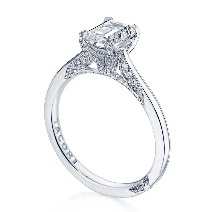 Emerald Solitaire Engagement Ring