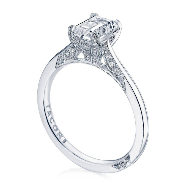 Emerald Solitaire Engagement Ring