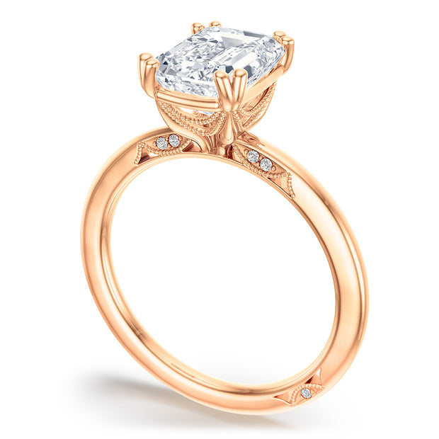 Emerald Solitaire Engagement Ring