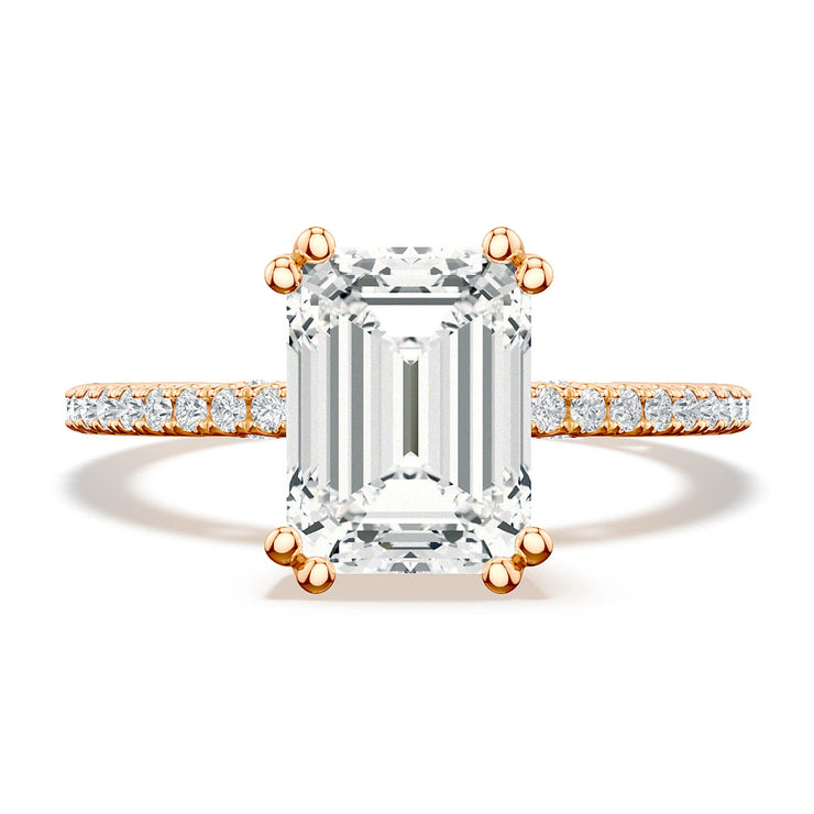 Emerald Solitaire Engagement Ring