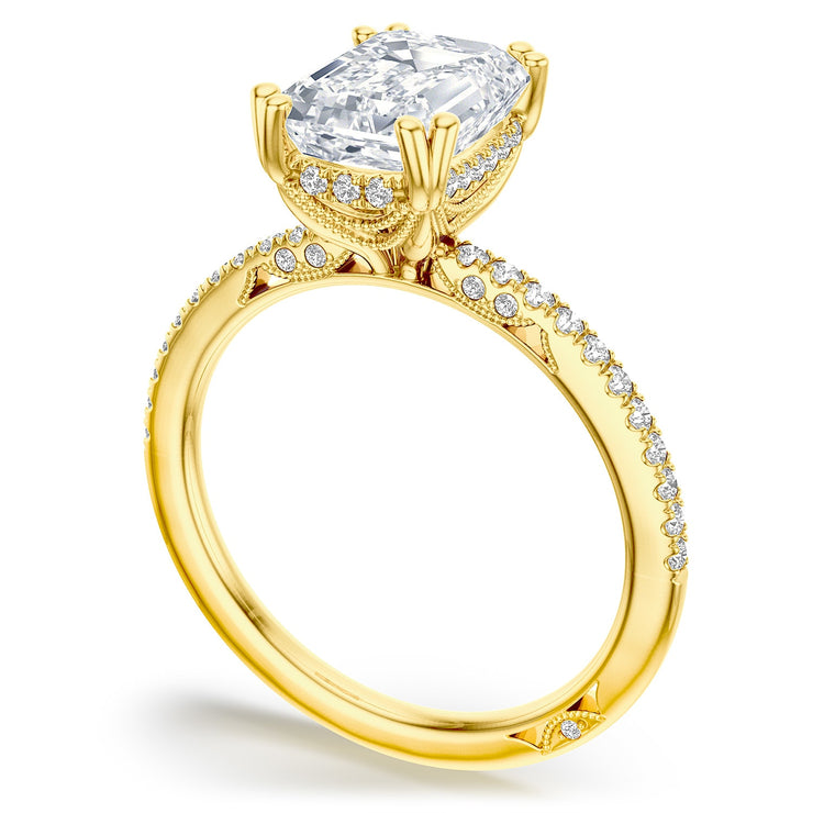 Emerald Solitaire Engagement Ring