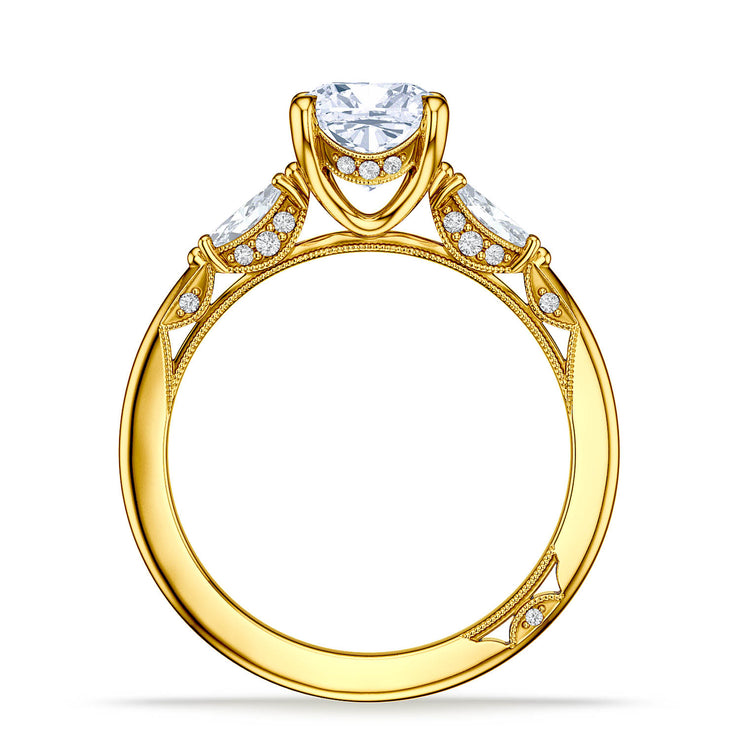 Cushion 3-Stone Engagement Ring