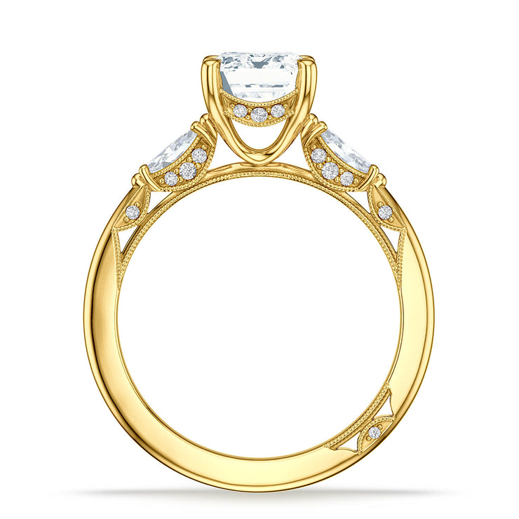 Emerald 3-Stone Engagement Ring