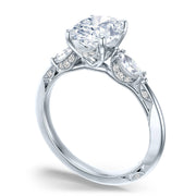 Oval 3-Stone Engagement Ring