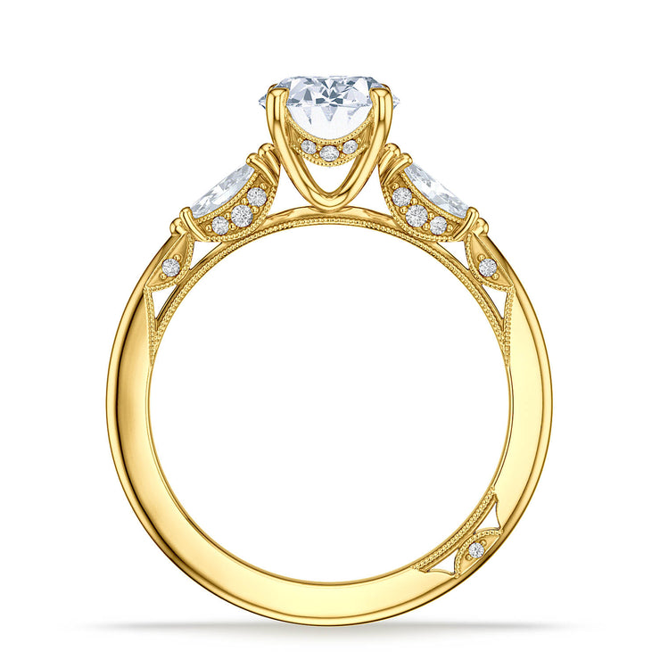 Oval 3-Stone Engagement Ring