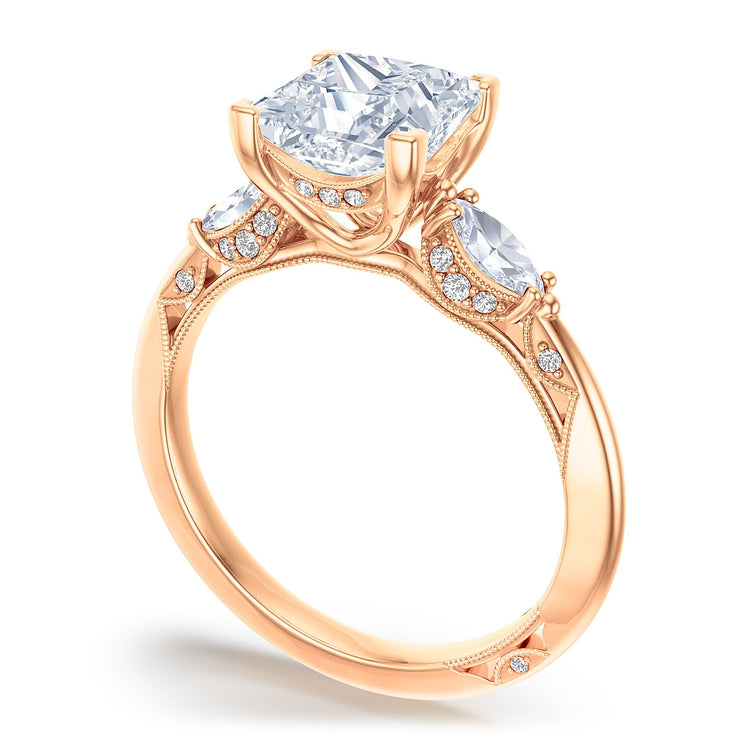 Princess 3-Stone Engagement Ring