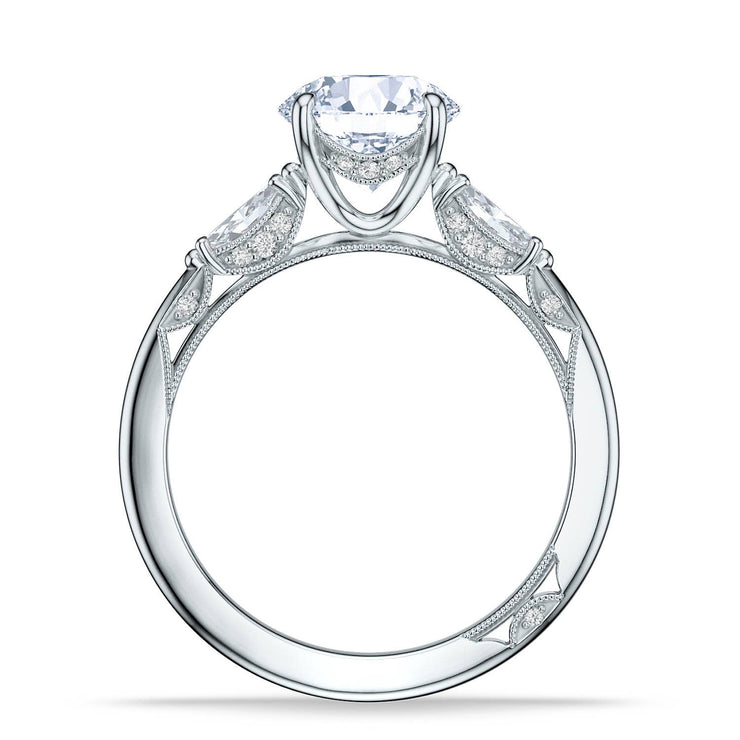 Round 3-Stone Engagement Ring