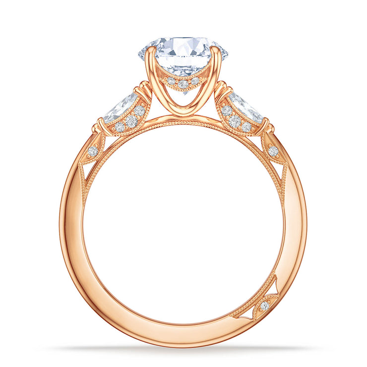Round 3-Stone Engagement Ring