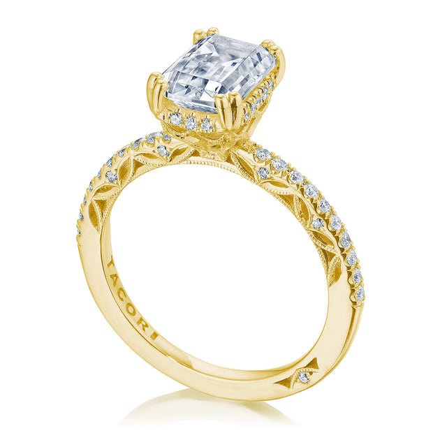 Emerald Solitaire Engagement Ring