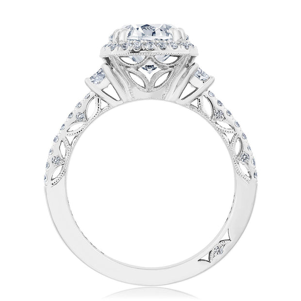 Cushion 3-Stone Engagement Ring