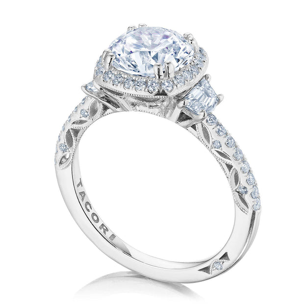 Cushion 3-Stone Engagement Ring