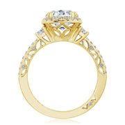 Cushion 3-Stone Engagement Ring