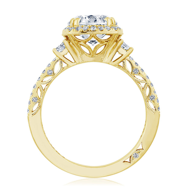Cushion 3-Stone Engagement Ring