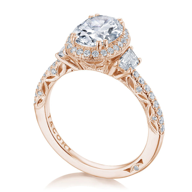 Oval 3-Stone Engagement Ring