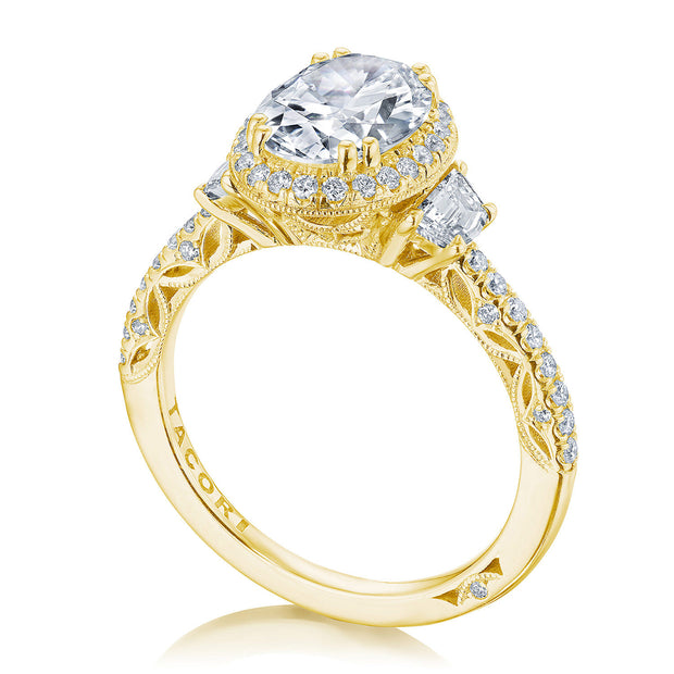 Oval 3-Stone Engagement Ring