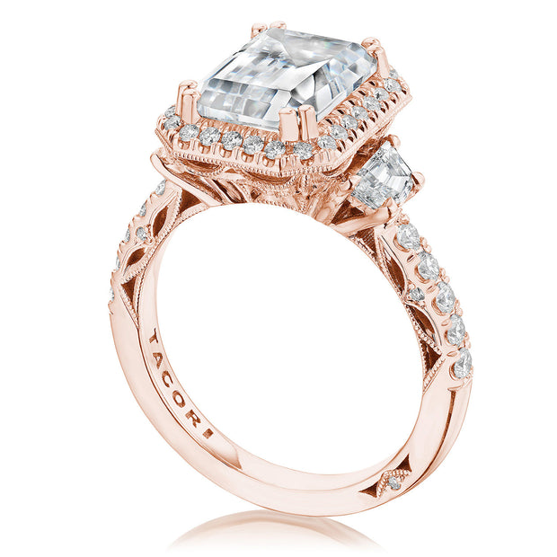 Emerald 3-Stone Engagement Ring