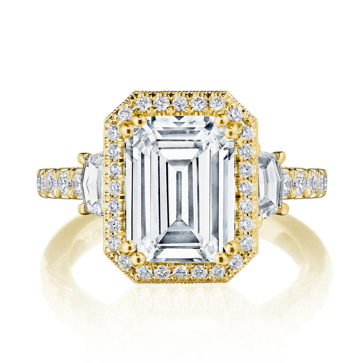 Emerald 3-Stone Engagement Ring