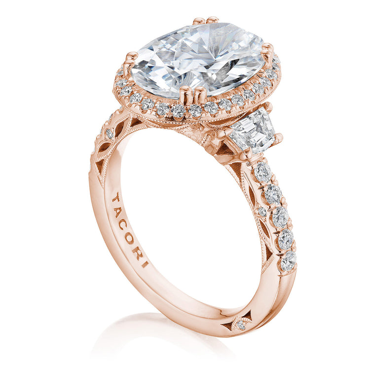 Oval 3-Stone Engagement Ring