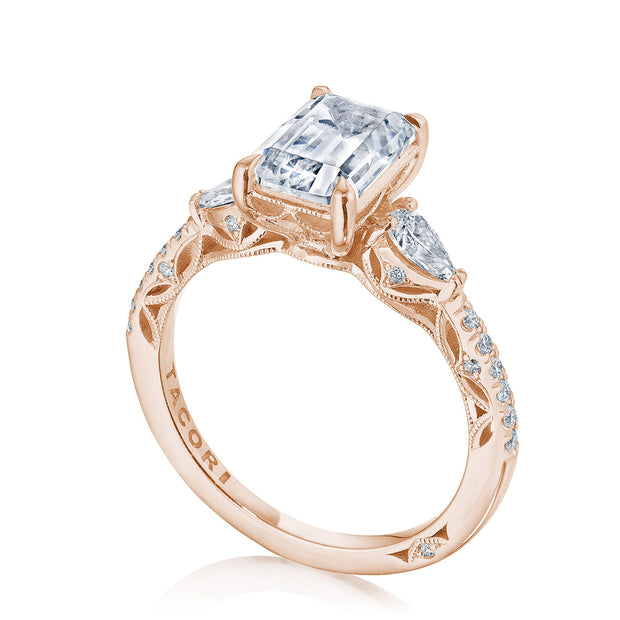 Emerald 3-Stone Engagement Ring