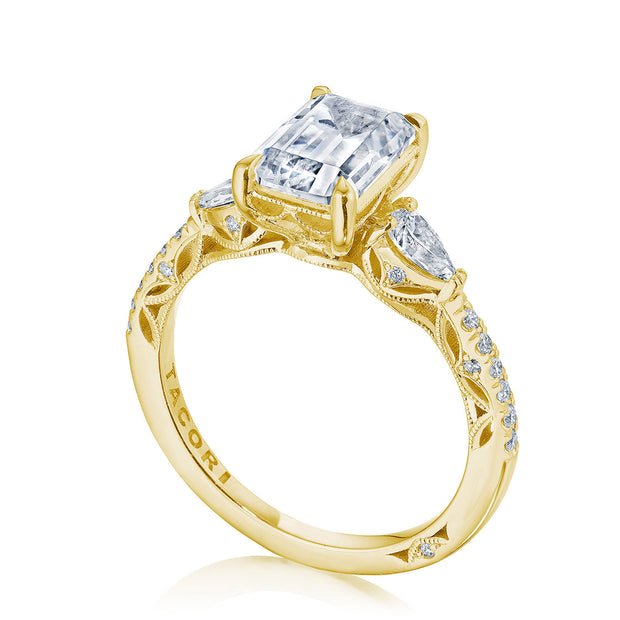 Emerald 3-Stone Engagement Ring