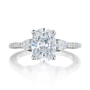 Oval 3-Stone Engagement Ring