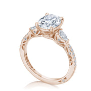 Oval 3-Stone Engagement Ring