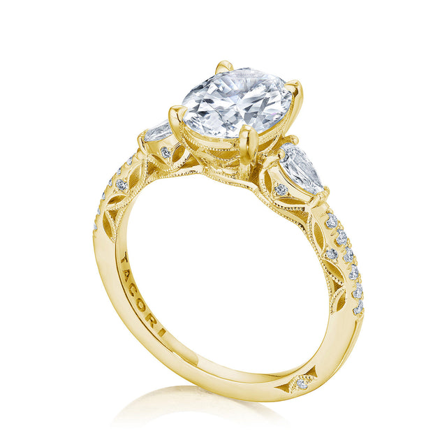 Oval 3-Stone Engagement Ring