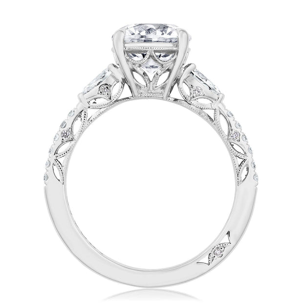 Round 3-Stone Engagement Ring