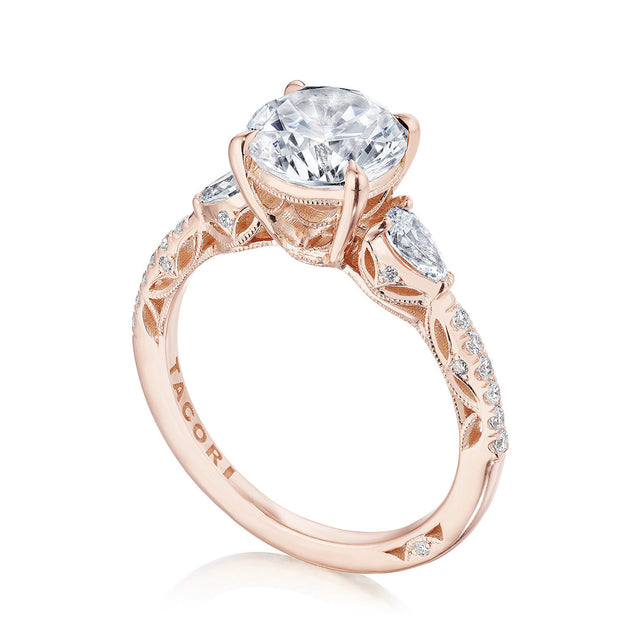 Round 3-Stone Engagement Ring