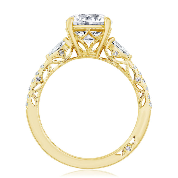 Round 3-Stone Engagement Ring
