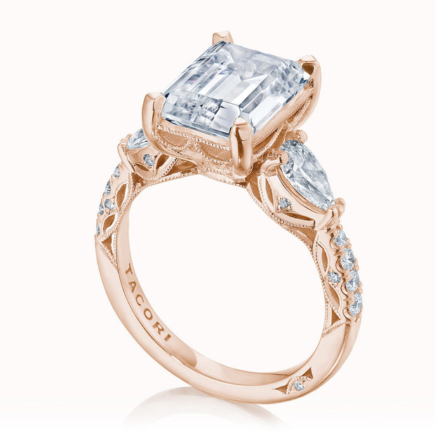 Emerald 3-Stone Engagement Ring