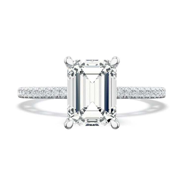 Emerald Solitaire Engagement Ring