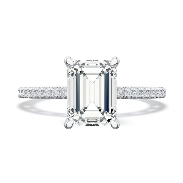 Emerald Solitaire Engagement Ring