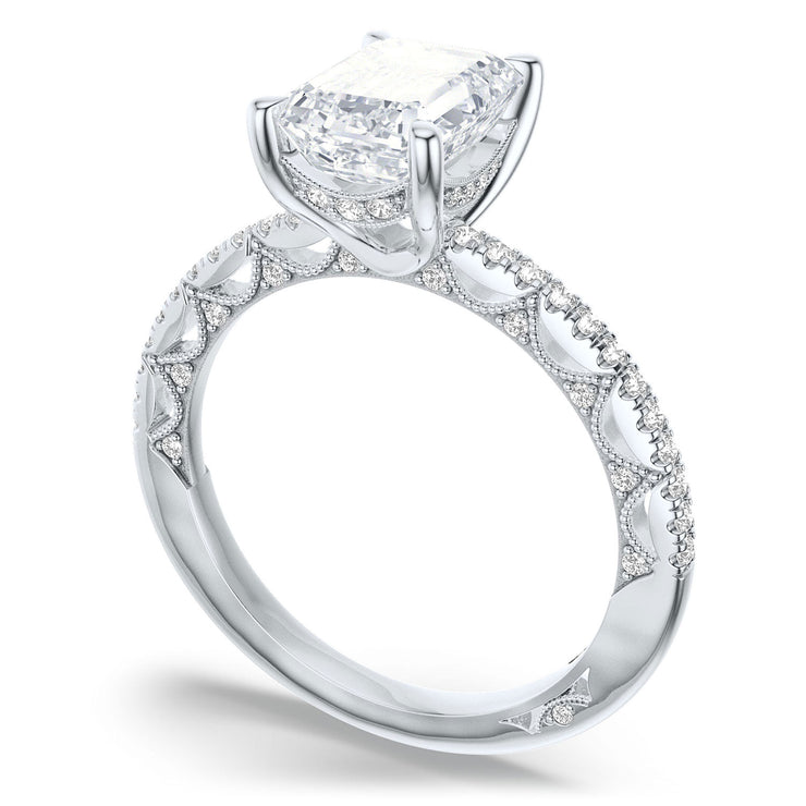Emerald Solitaire Engagement Ring