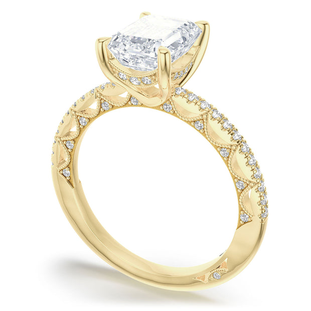 Emerald Solitaire Engagement Ring