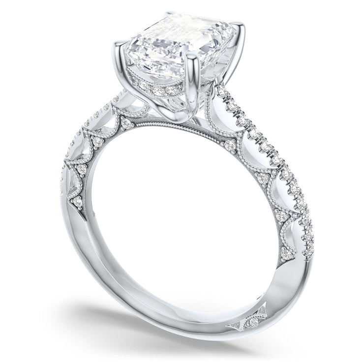 Emerald Solitaire Engagement Ring