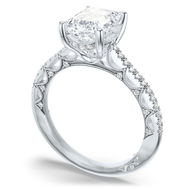 Emerald Solitaire Engagement Ring